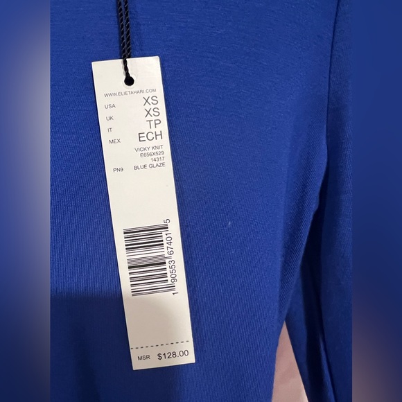 Elie Tahari top Vicky top in a blue glaze nEW - Picture 3 of 11